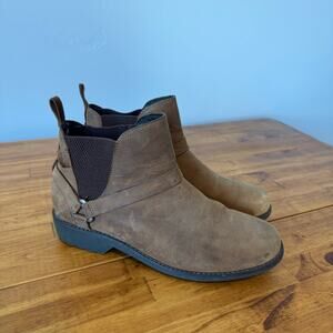 Teva De La Vina Dos Brown Leather Chelsea Pull On Ankle Boots Size 9.5